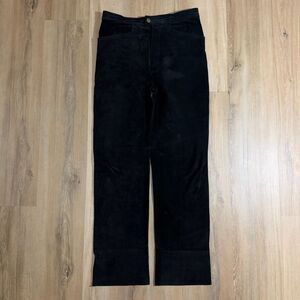 Vintage Wilson Leather Pants Maxima Suede Straight Leg Sz 8 90s Grunge Biker Alt